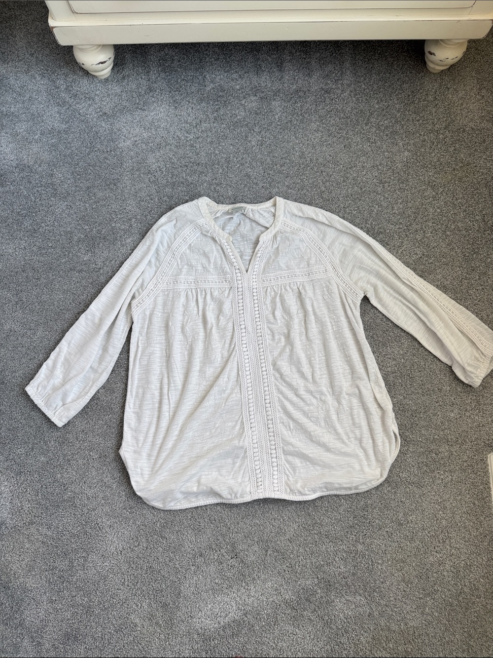 Sundance White Crochet-Detail Tunic Top